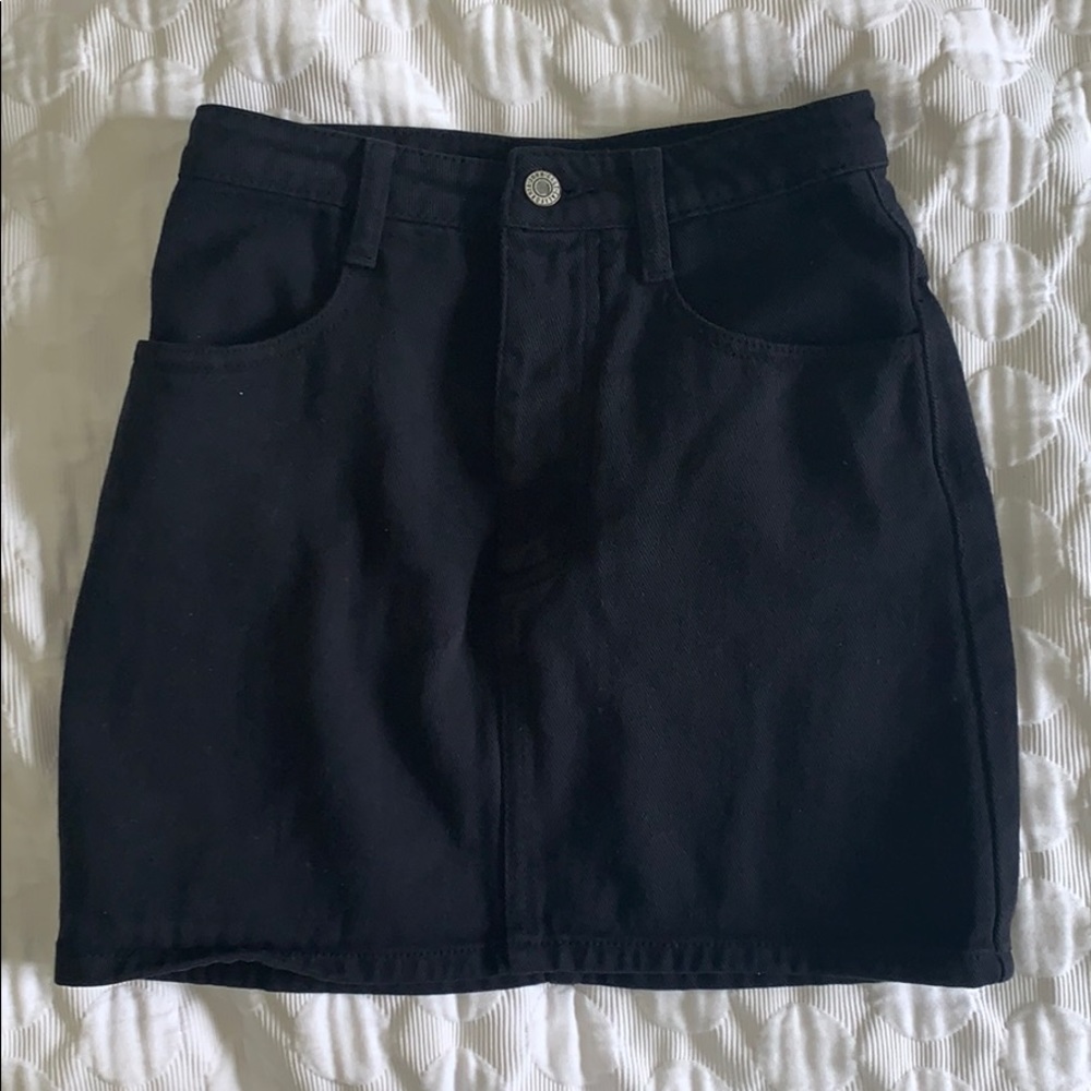 Brandy Melville Black Denim Skirt
